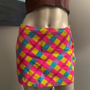Vibrant Plaid Mini Skirt Sz. 7 Dillard’s